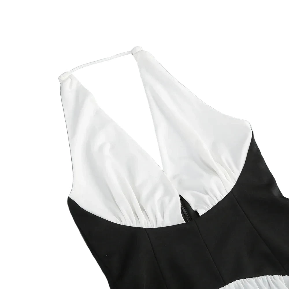 Celeste White Halter Dress