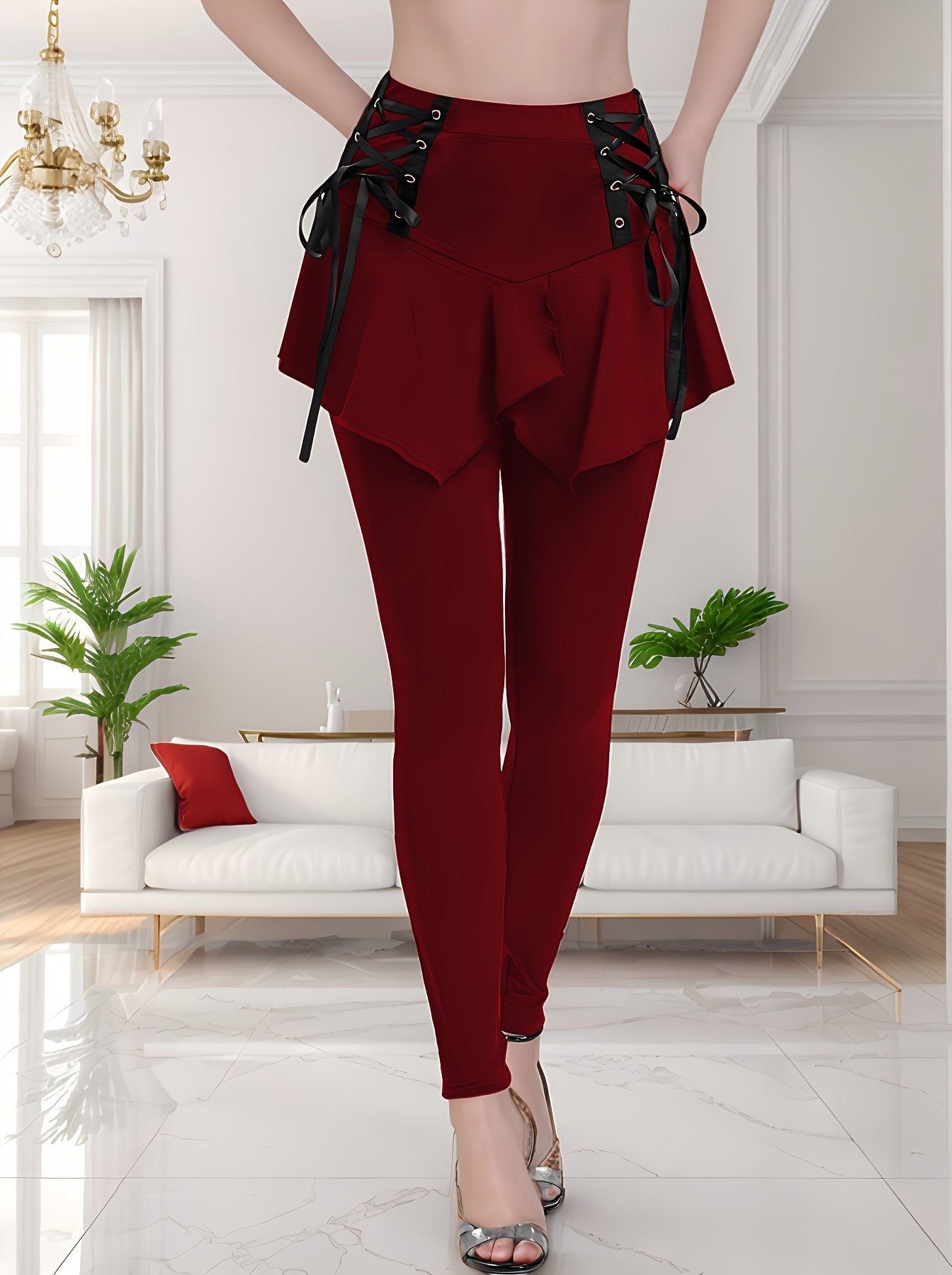 Tailored Development of Eyelet Webbing Strap Long Pants