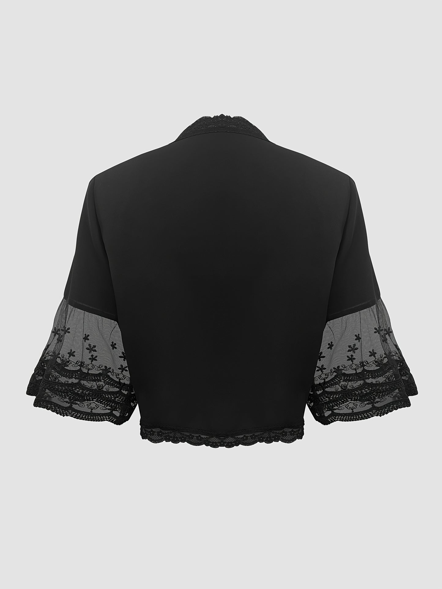 Women's Mesh Lace Sleeve Patchwork Lace Top
