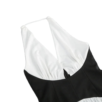 Celeste White Halter Dress