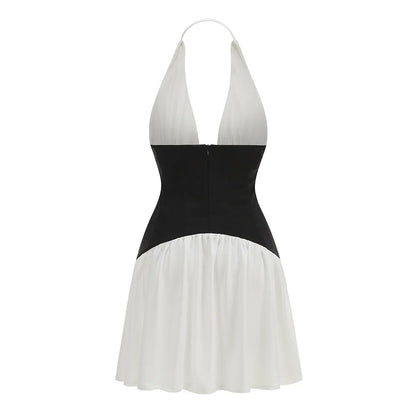 Celeste White Halter Dress