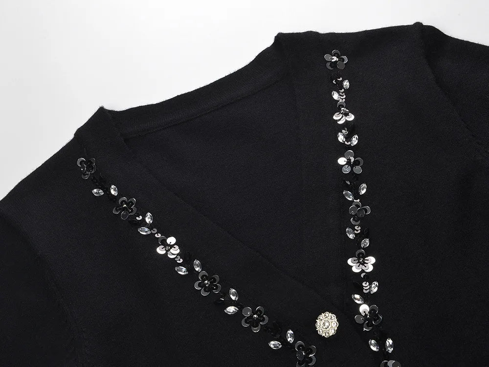 Leah Sequin Cardigan Cardigan by Magnolias Collection