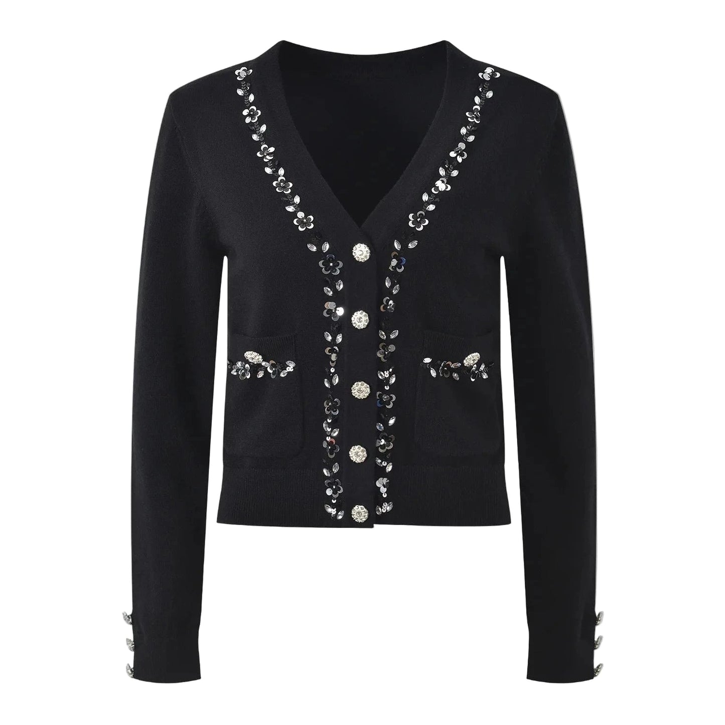 Leah Sequin Cardigan Cardigan by Magnolias Collection