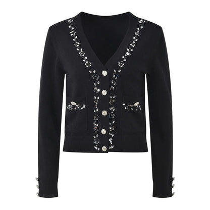 Leah Sequin Cardigan Cardigan by Magnolias Collection