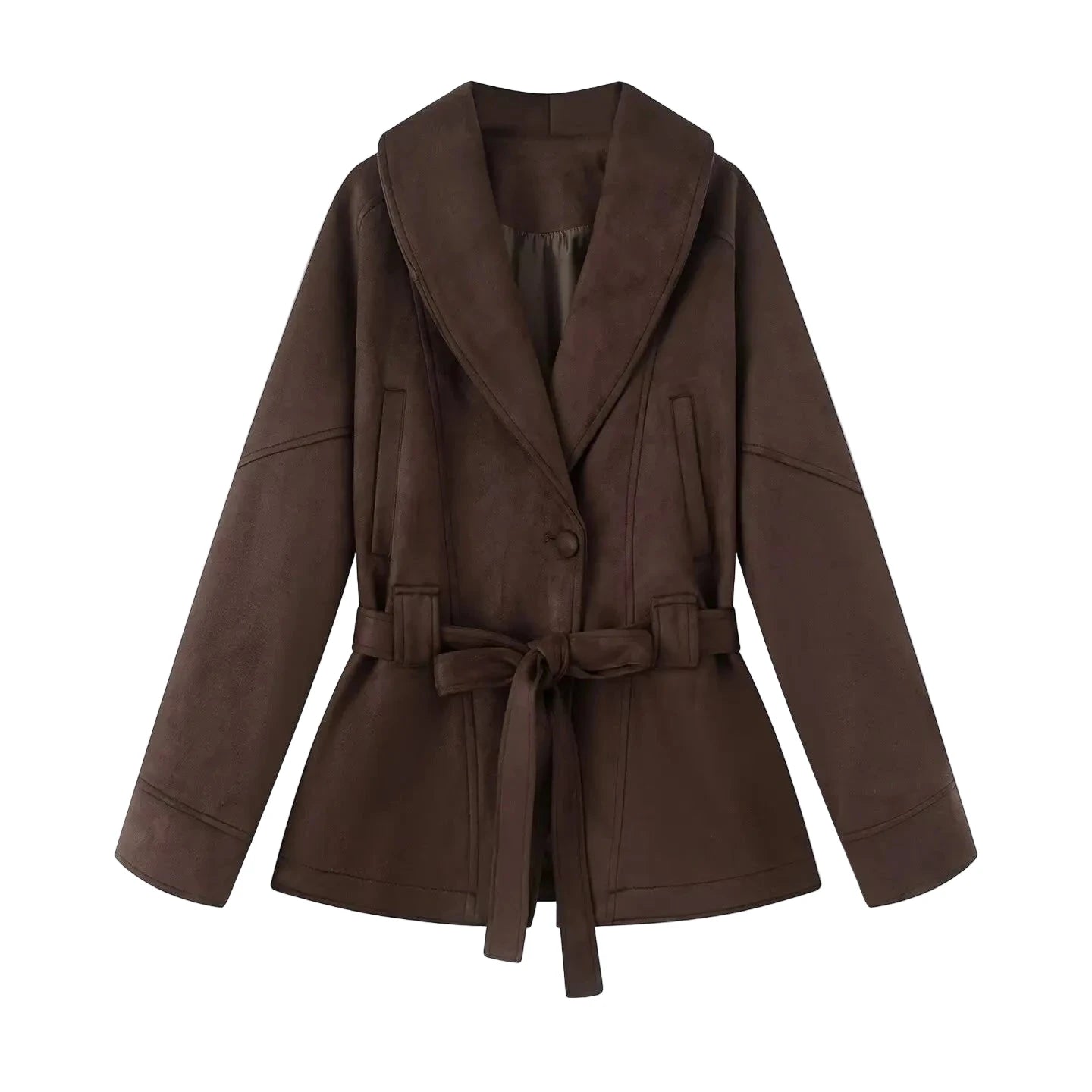 Margaux Belted Coat Coat by Magnolias Collection