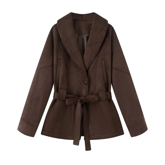 Margaux Belted Coat Coat by Magnolias Collection