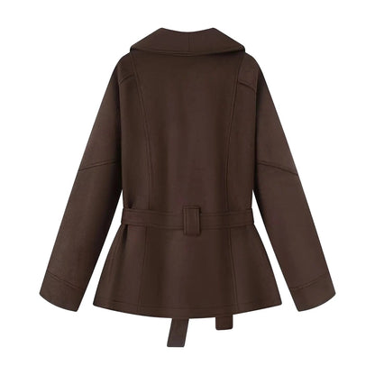Margaux Belted Coat Coat by Magnolias Collection