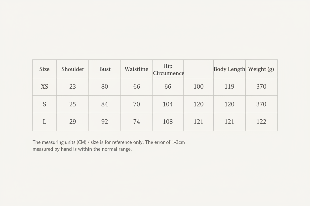 Professional Sizing Chart