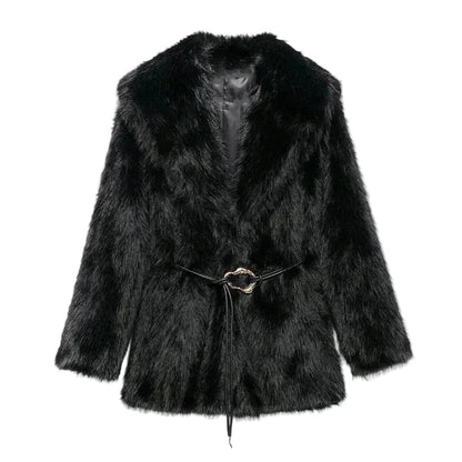 Sophie Faux Fur Coat Coat by Magnolias Collection