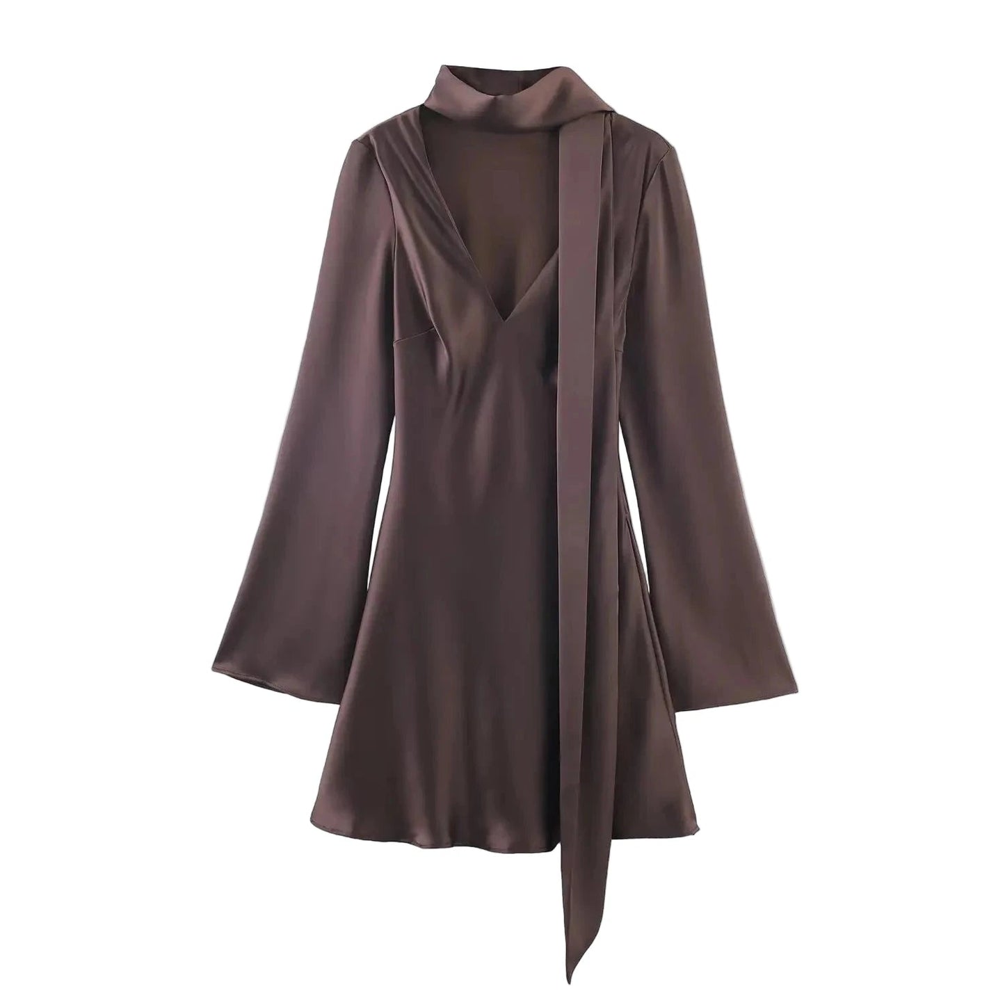 Vienna Silk Tie Mini Dress by Magnolias Collection