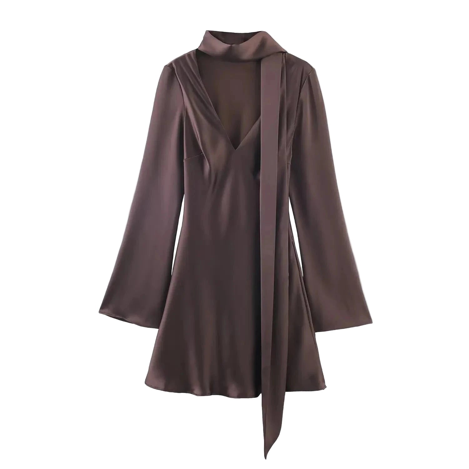 Vienna Silk Tie Mini Dress by Magnolias Collection