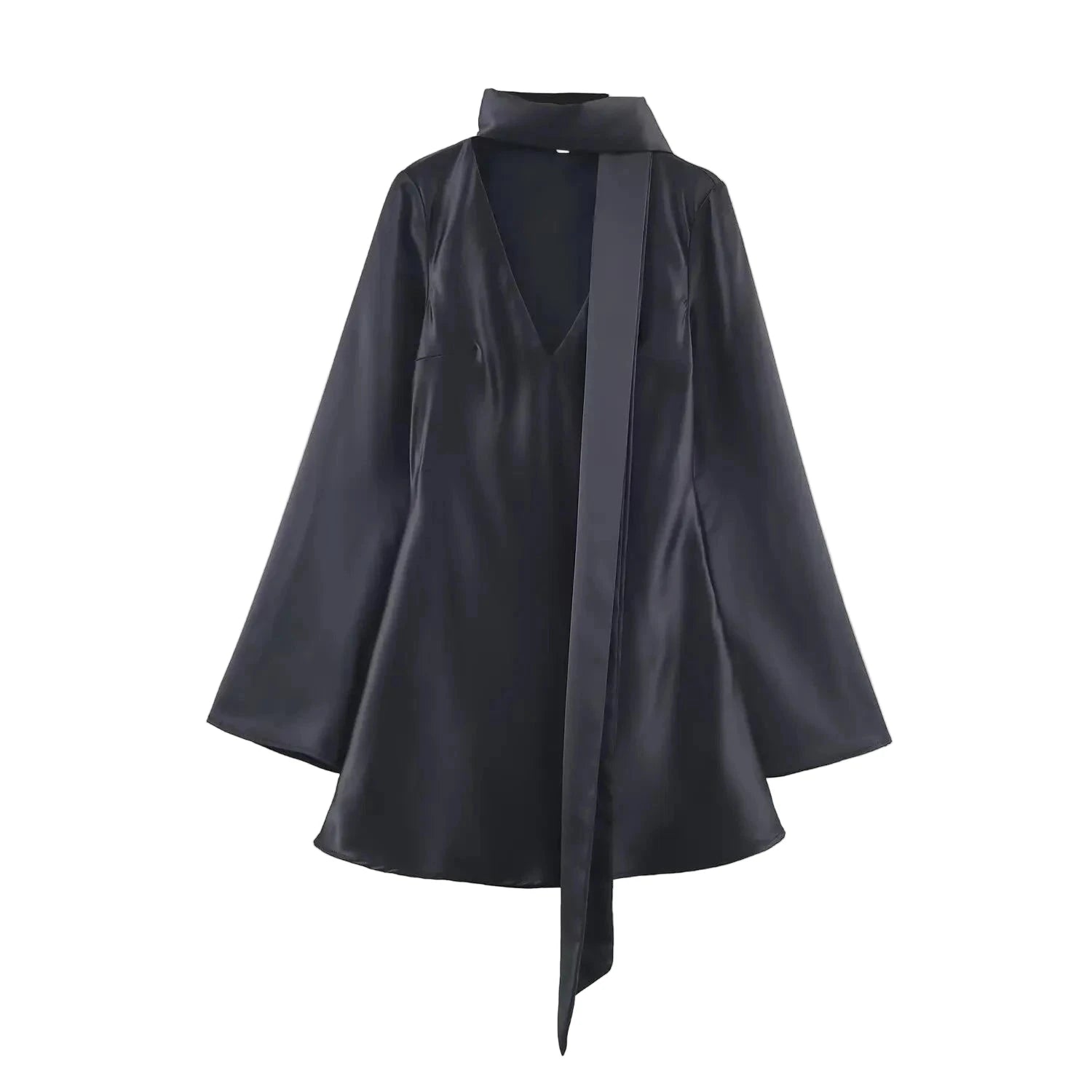 Vienna Silk Tie Mini Dress by Magnolias Collection