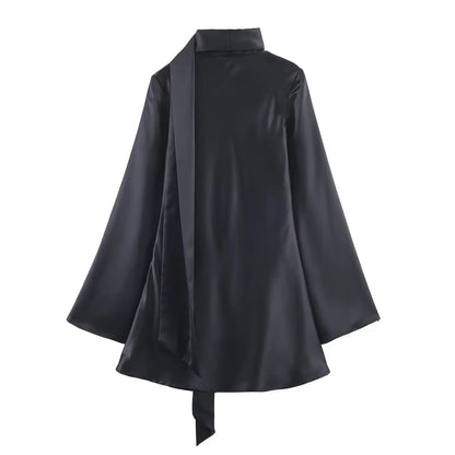 Vienna Silk Tie Mini Dress by Magnolias Collection